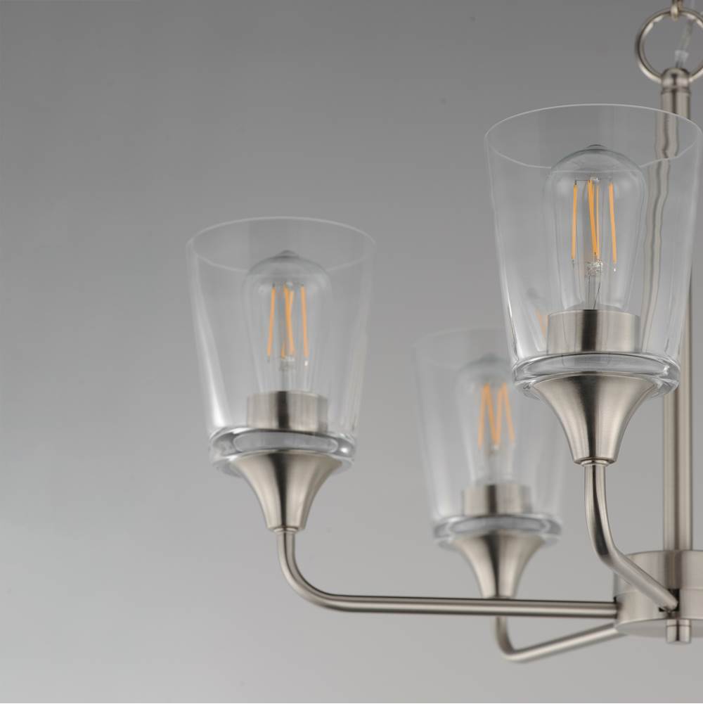 Maxim Lighting 12875CLSN Satin Nickel Hudson 5-light Chandelier Image 2