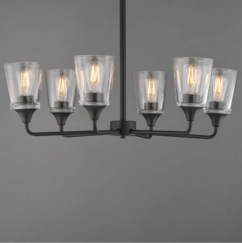 Maxim Lighting 12876CLBK Black Hudson 6-light Chandelier Image 3