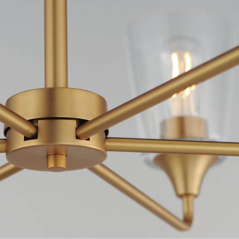 Maxim Lighting 12876CLNAB Natural Aged Brass Hudson 6-light Chandelier Image 2
