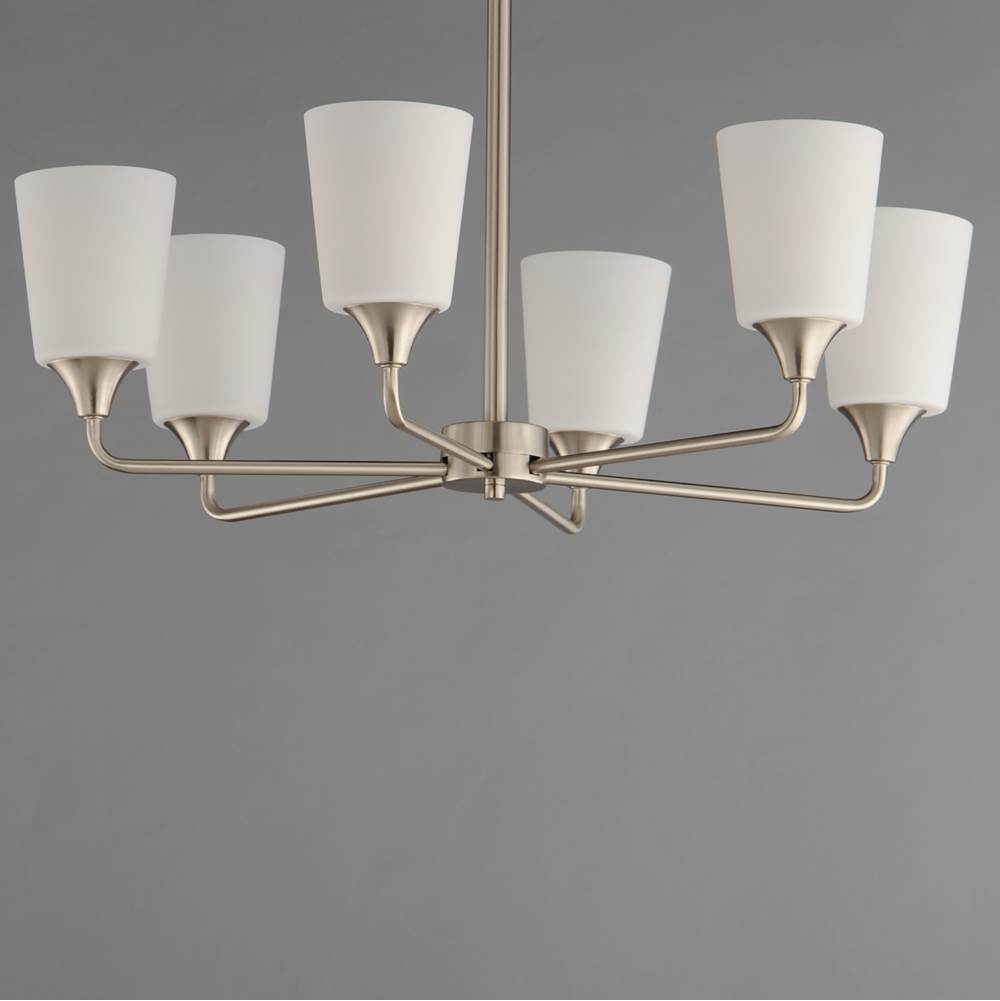 Maxim Lighting 12876SWSN Satin Nickel Hudson 6-light Chandelier Image 2