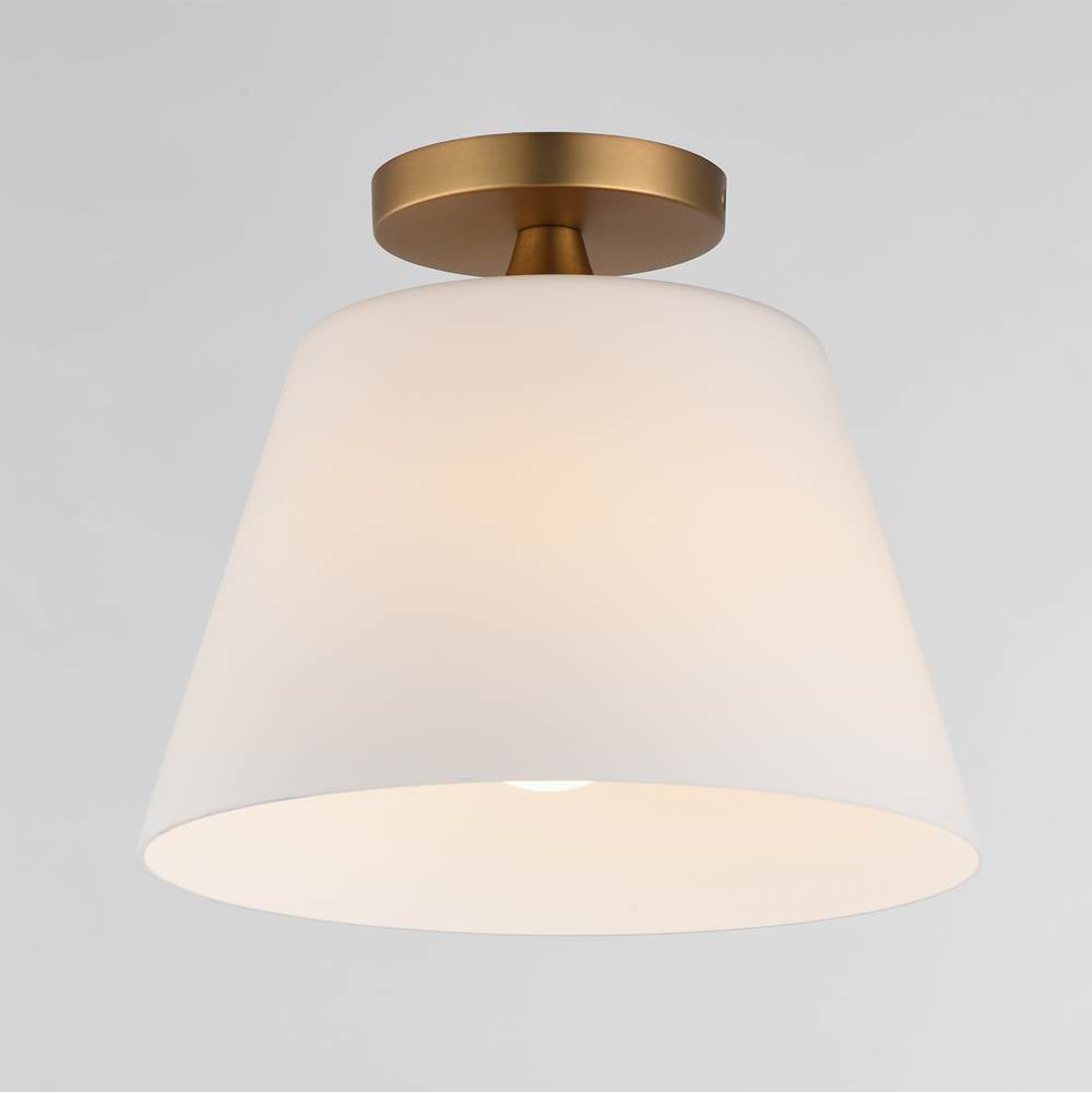 Maxim Lighting 12880SWNAB Natural Aged Brass Hudson 1-light Semi-flush Mount/pendant Image 3