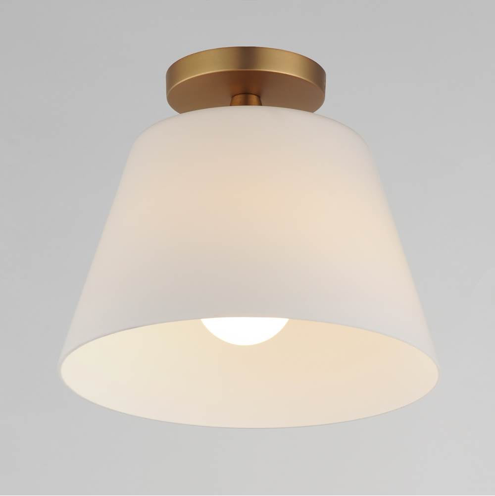 Maxim Lighting 12880SWNAB Natural Aged Brass Hudson 1-light Semi-flush Mount/pendant Image 2