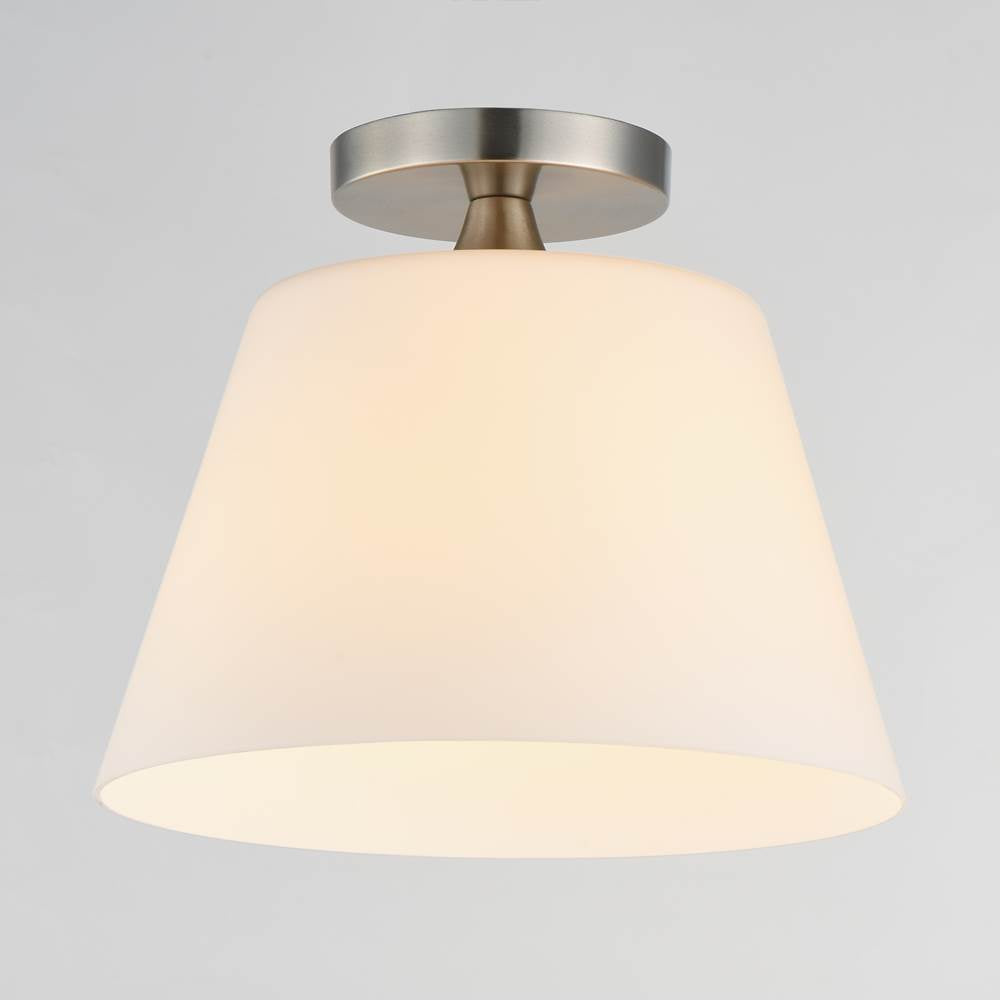 Maxim Lighting 12880SWSN Satin Nickel Hudson 1-light Semi-flush Mount/pendant Image 3