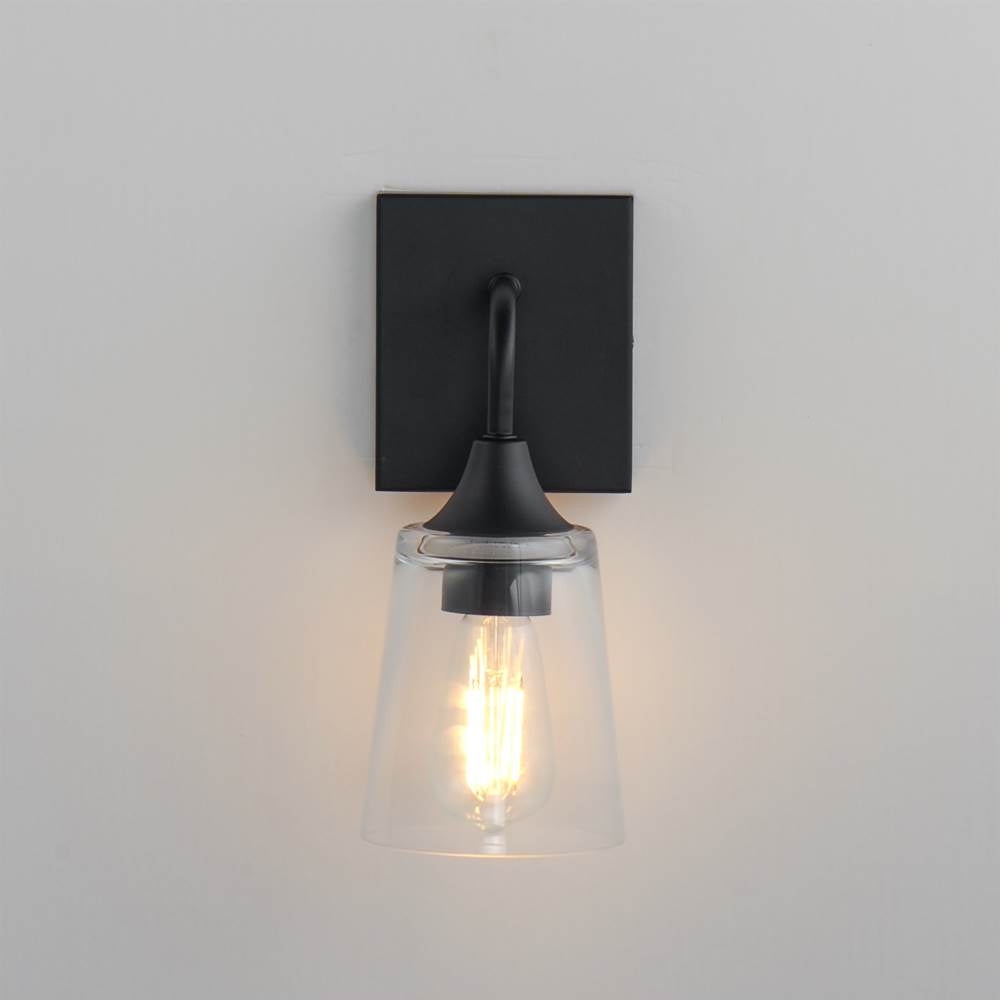 Maxim Lighting 12881CLBK Black Hudson 1-light Sconce Image 3