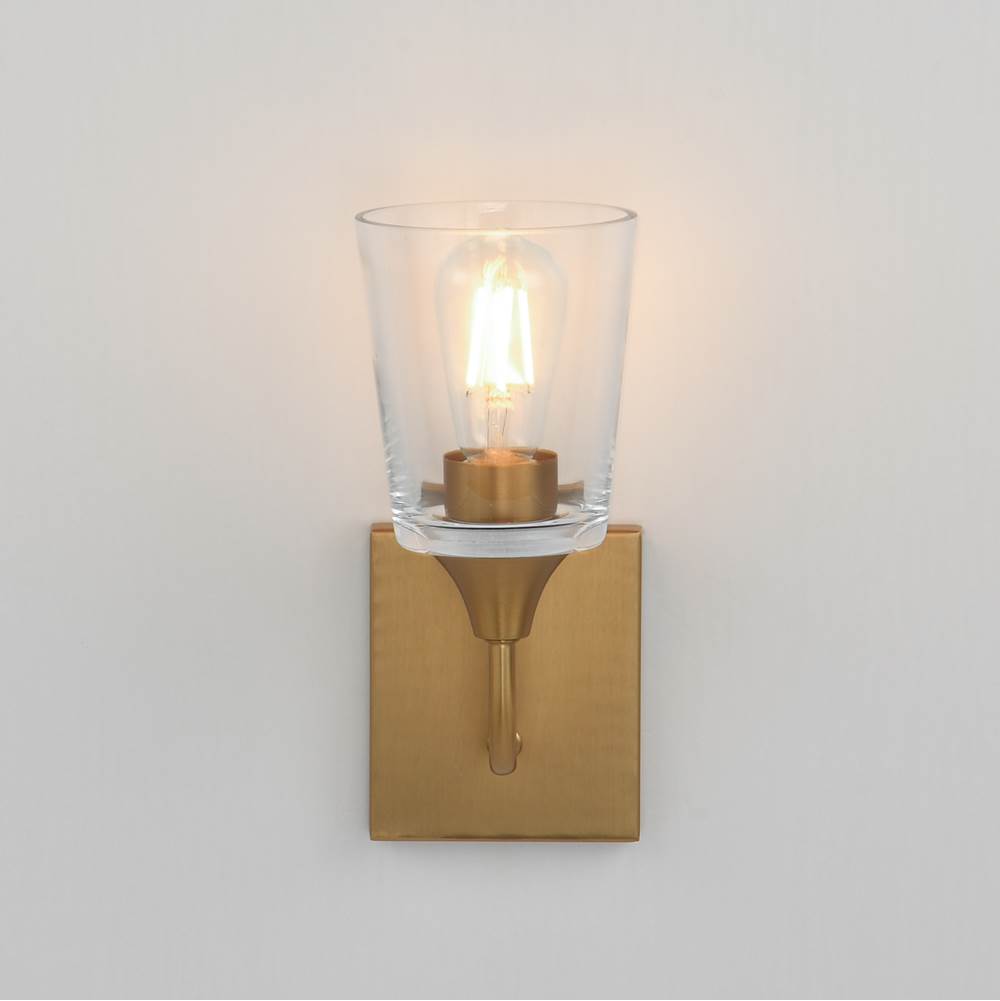Maxim Lighting 12881CLNAB Natural Aged Brass Hudson 1-light Sconce Image 3