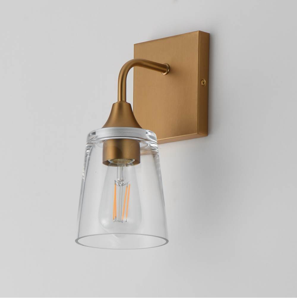 Maxim Lighting 12881CLNAB Natural Aged Brass Hudson 1-light Sconce Image 2
