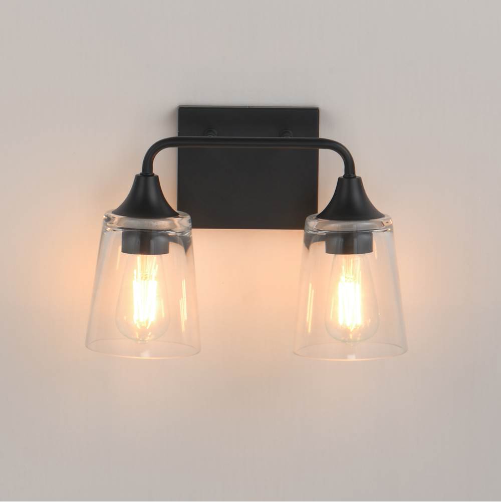 Maxim Lighting 12882CLBK Black Hudson 2-light Bath Vanity Image 3