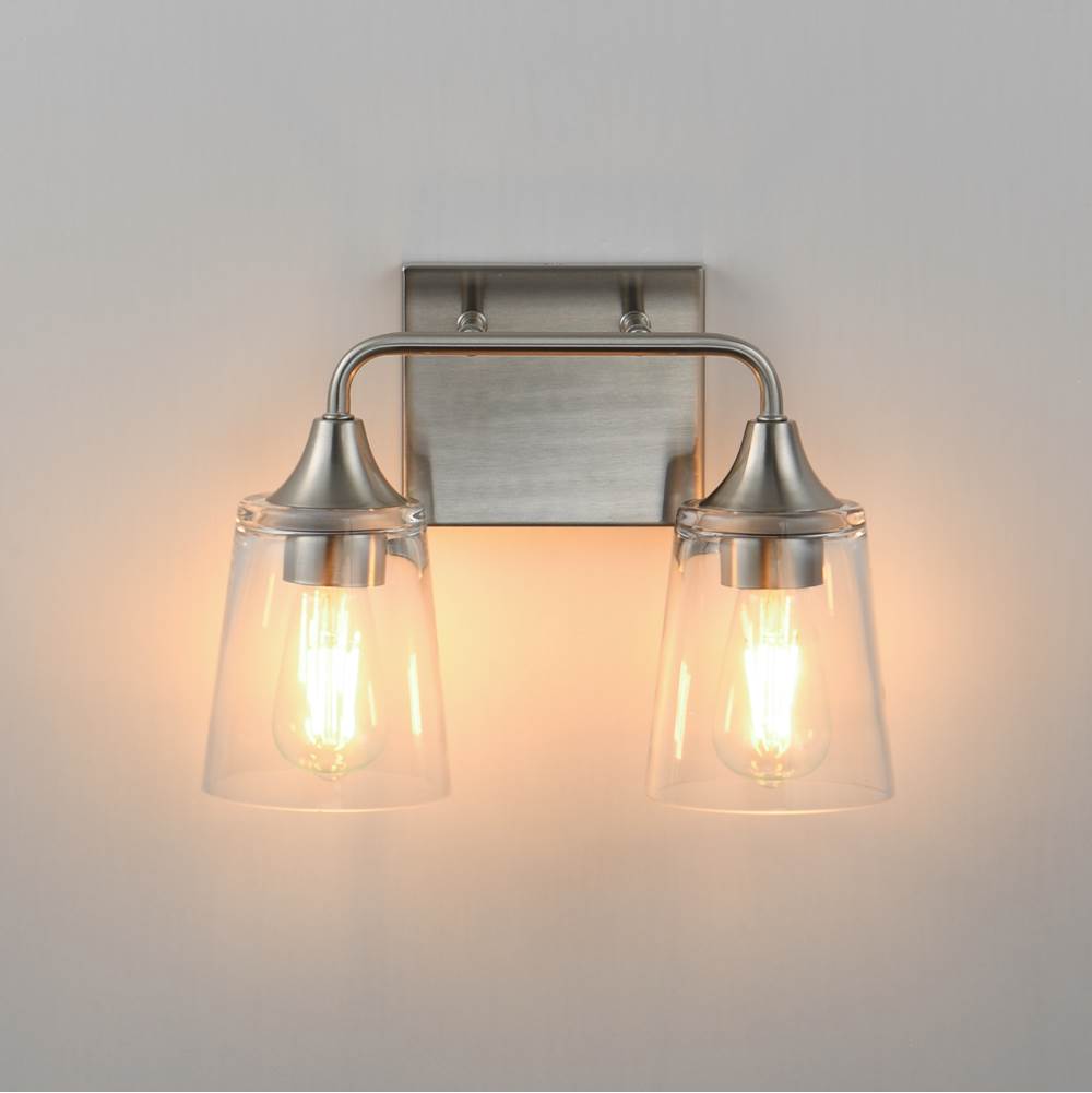 Maxim Lighting 12882CLSN Satin Nickel Hudson 2-light Bath Vanity Image 3