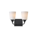 Maxim Lighting 12882SWBK Black Hudson 2-light Bath Vanity Image 1
