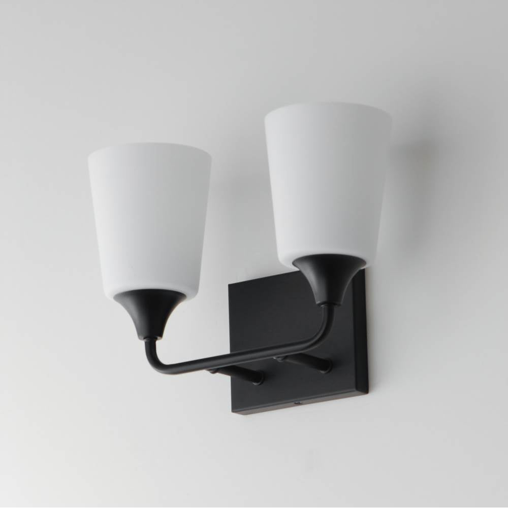 Maxim Lighting 12882SWBK Black Hudson 2-light Bath Vanity Image 2