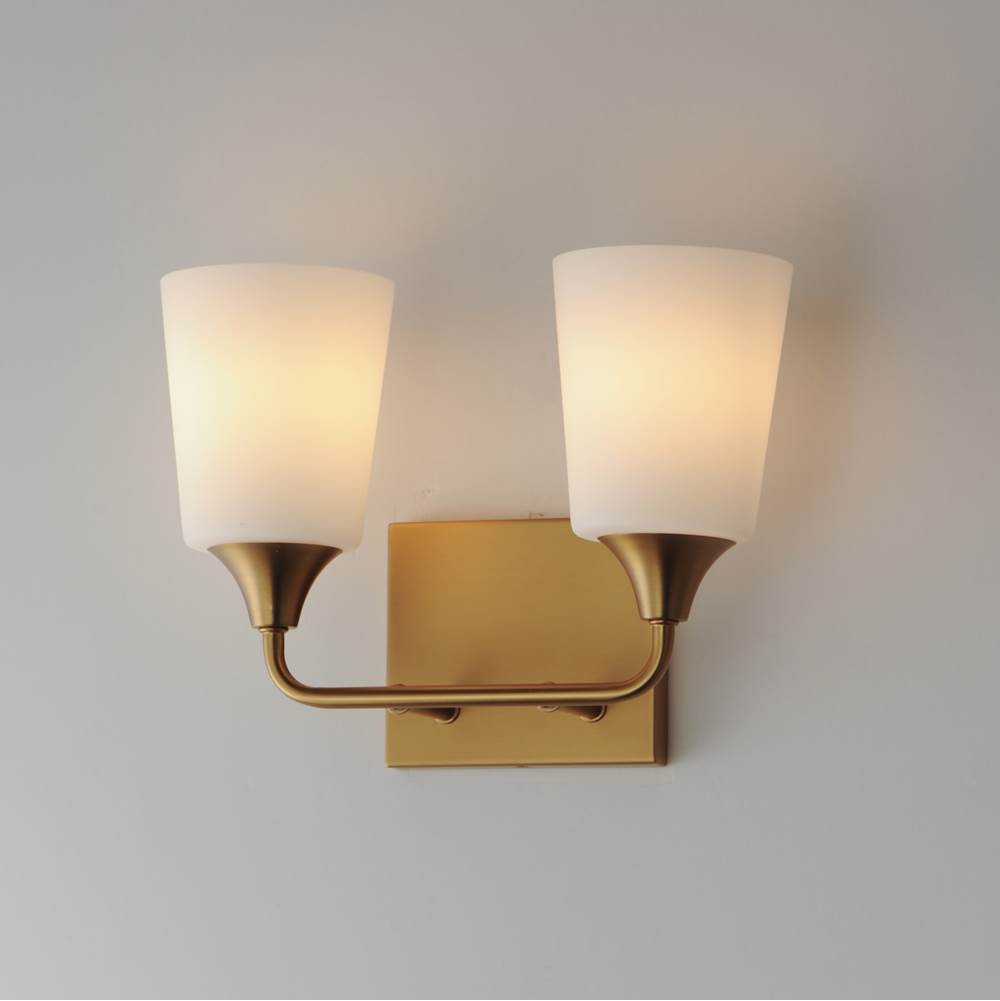 Maxim Lighting 12882SWNAB Natural Aged Brass Hudson 2-light Bath Vanity Image 2