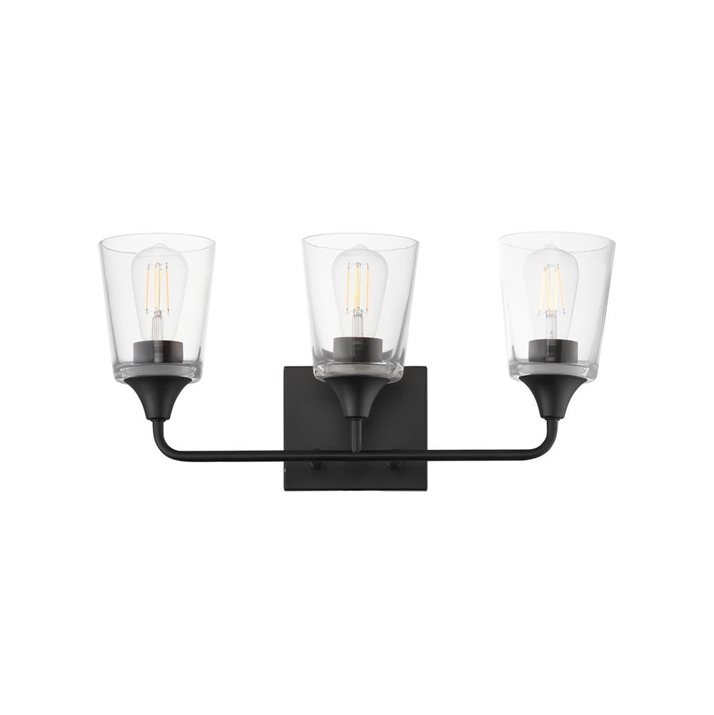 Maxim Lighting 12883CLBK Black Hudson 3-light Bath Vanity Image 1