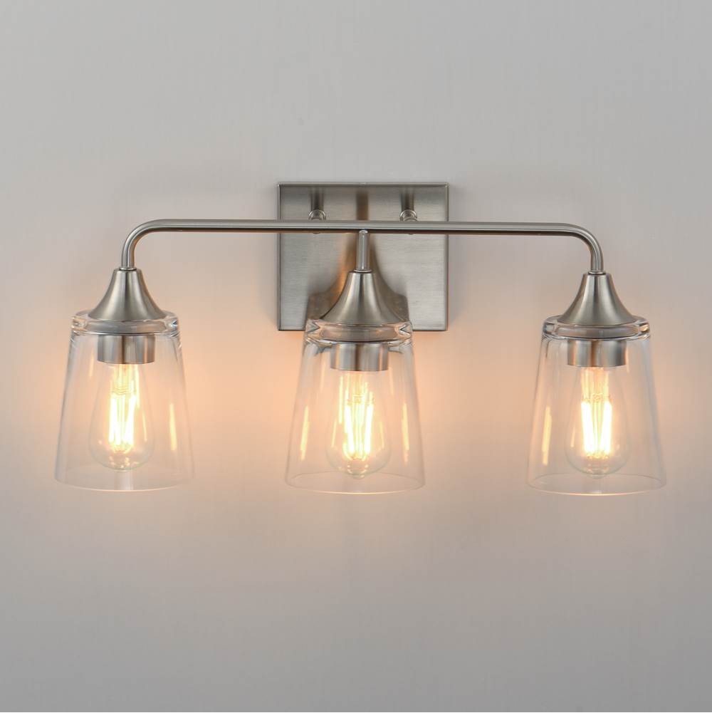 Maxim Lighting 12883CLSN Satin Nickel Hudson 3-light Bath Vanity Image 3