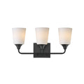 Maxim Lighting 12883SWBK Black Hudson 3-light Bath Vanity Image 1