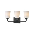 Maxim Lighting 12883SWBK Black Hudson 3-light Bath Vanity Image 1
