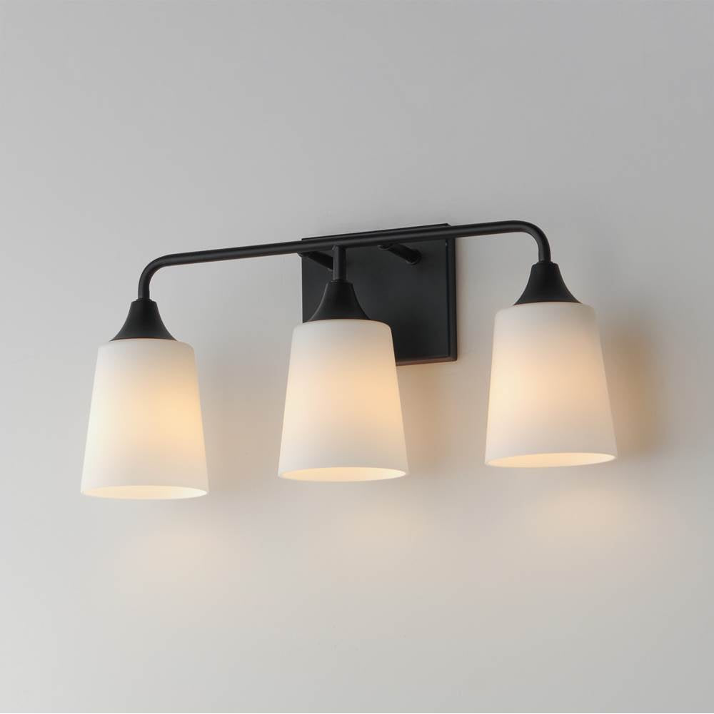 Maxim Lighting 12883SWBK Black Hudson 3-light Bath Vanity Image 2