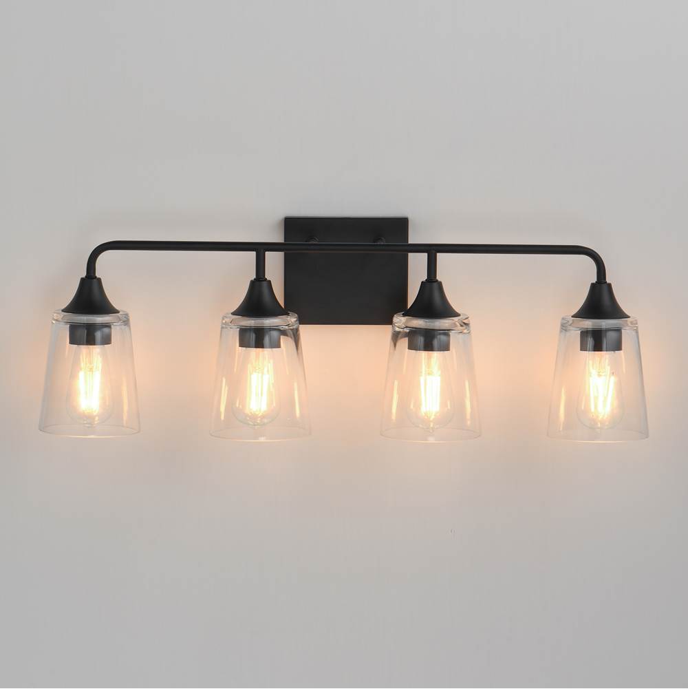 Maxim Lighting 12884CLBK Black Hudson 4-light Bath Vanity Image 3
