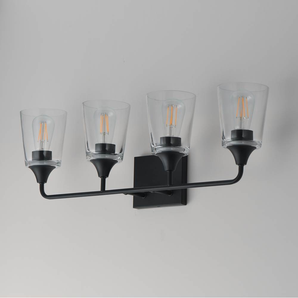 Maxim Lighting 12884CLBK Black Hudson 4-light Bath Vanity Image 2