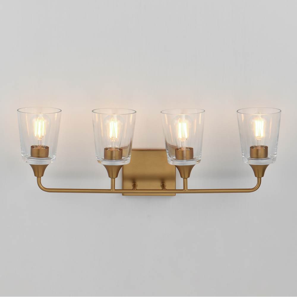 Maxim Lighting 12884CLNAB Natural Aged Brass Hudson 4-light Bath Vanity Image 3