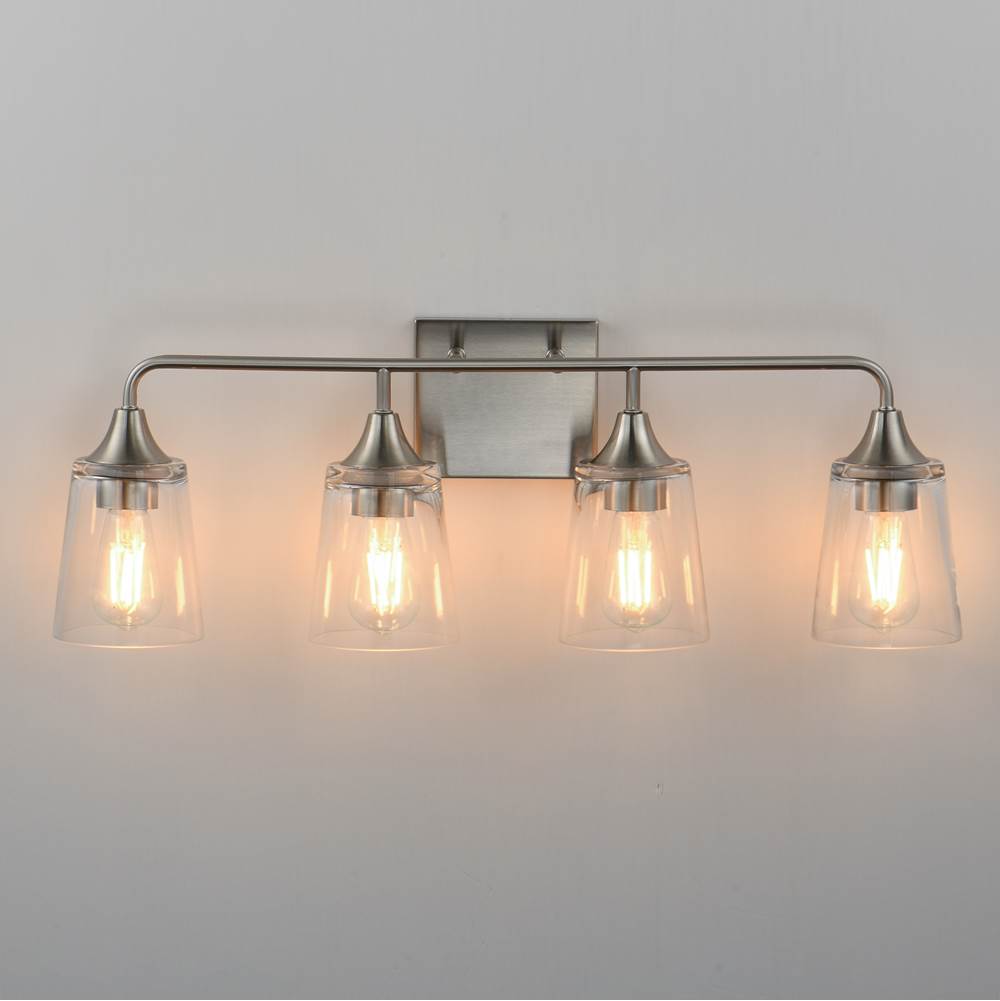 Maxim Lighting 12884CLSN Satin Nickel Hudson 4-light Bath Vanity Image 3