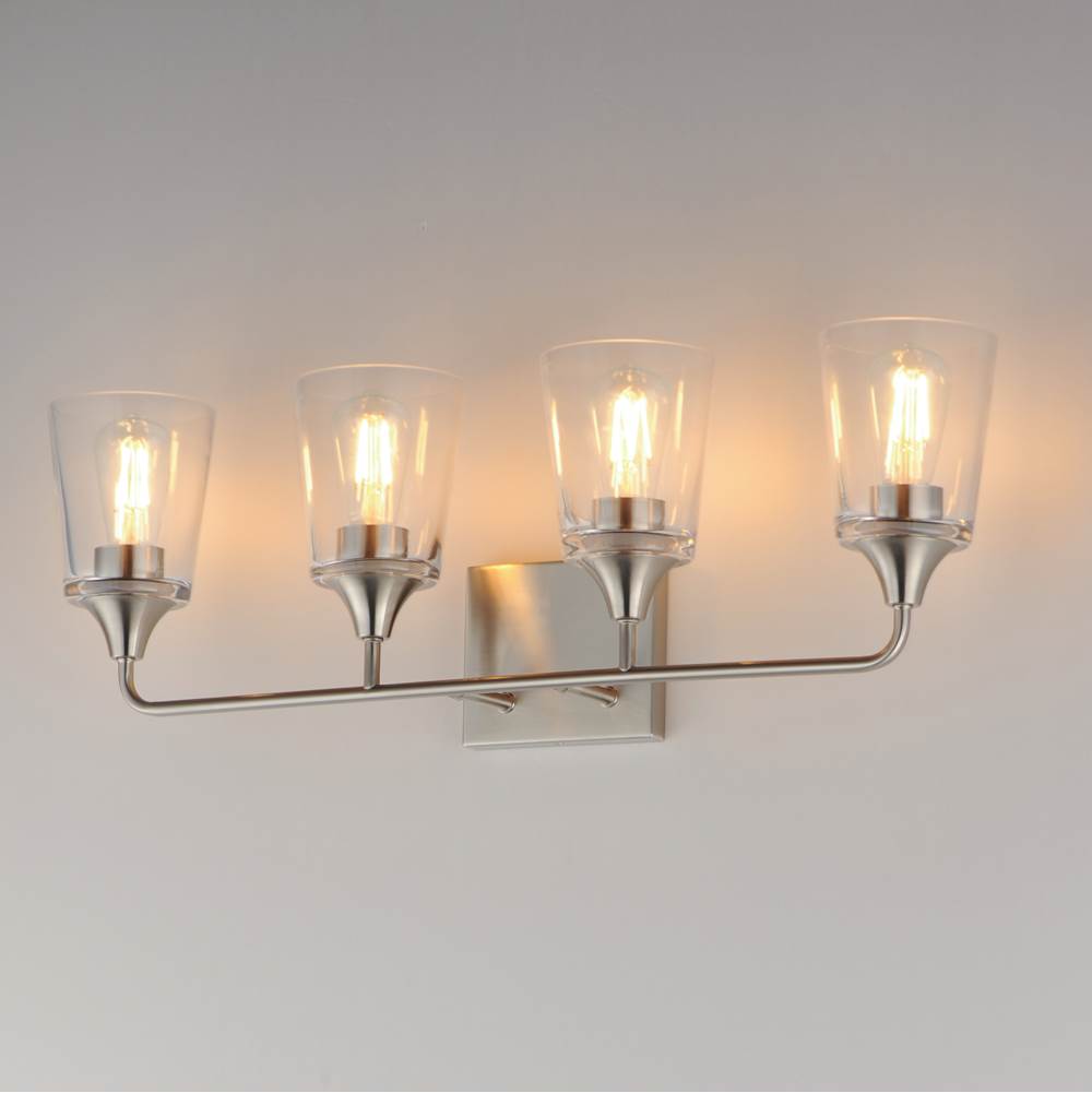 Maxim Lighting 12884CLSN Satin Nickel Hudson 4-light Bath Vanity Image 2