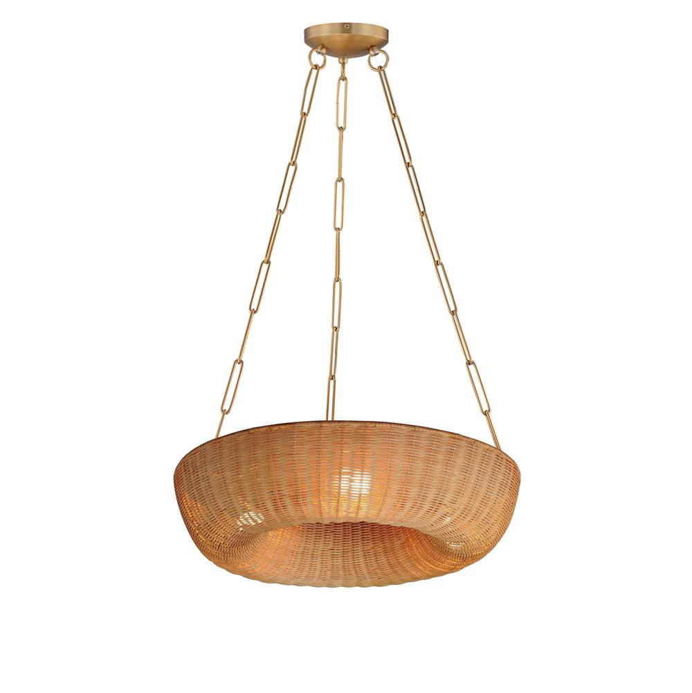 Maxim Lighting 14312NANAB Natural Aged Brass Bower 24'' Pendant Image 1