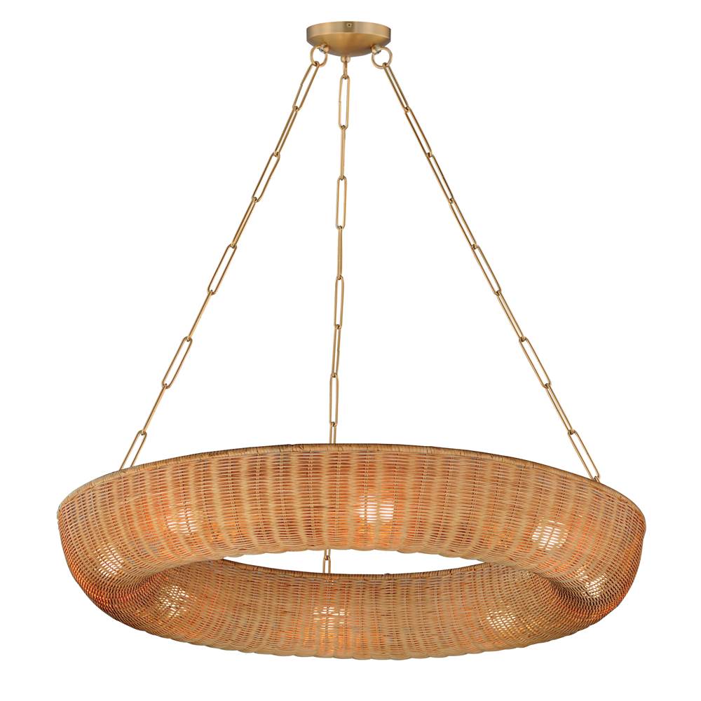 Maxim Lighting 14314NANAB Natural Aged Brass Bower 40'' Pendant Image 1