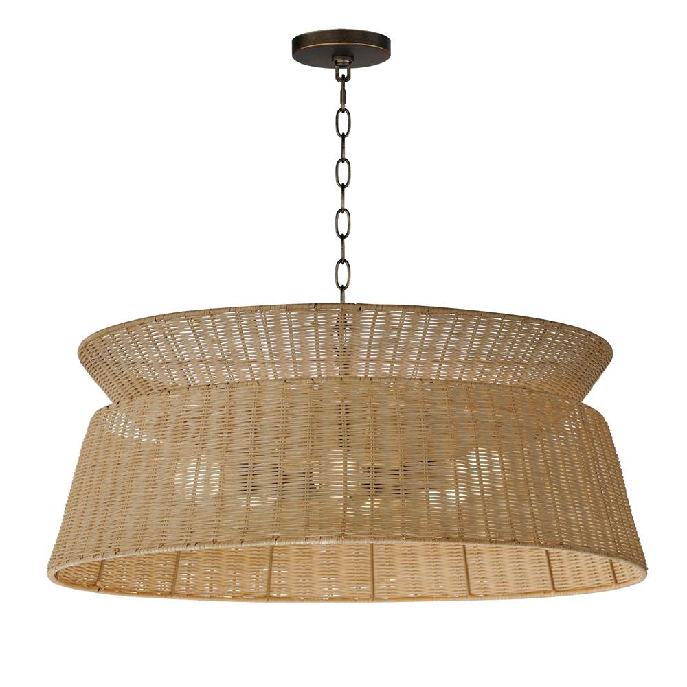 Maxim Lighting 14416NADBZ Dark Bronze Tulum 6-light Chandelier Image 1