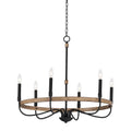 Maxim Lighting 14446DWBK  Franklin 6-light Chandelier Image 1