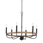 Maxim Lighting 14446DWBK  Franklin 6-light Chandelier Image 1