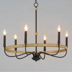 Maxim Lighting 14446DWBK  Franklin 6-light Chandelier Image 3