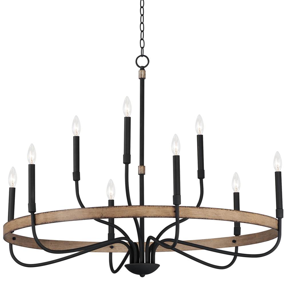 Maxim Lighting 14449DWBK  Franklin 9-light Chandelier Image 1