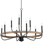Maxim Lighting 14449DWBK  Franklin 9-light Chandelier Image 1