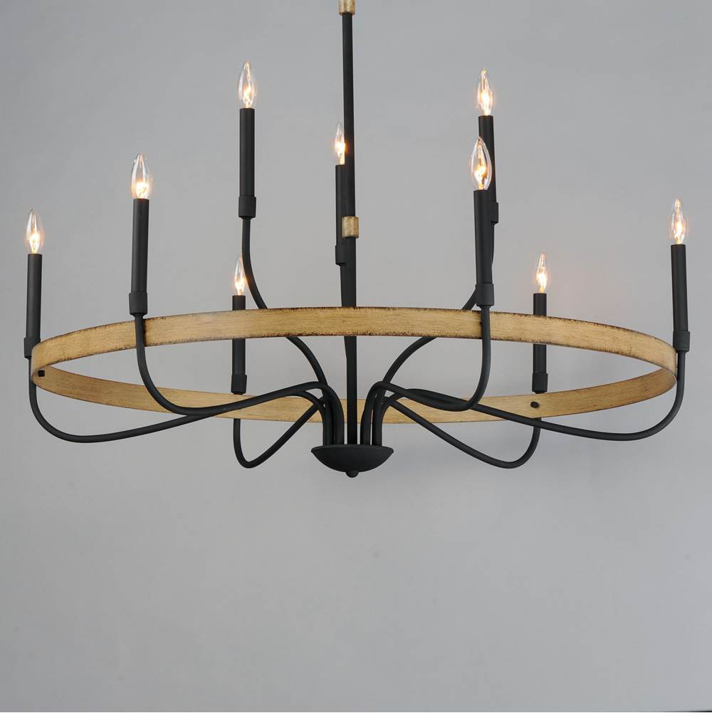 Maxim Lighting 14449DWBK  Franklin 9-light Chandelier Image 3