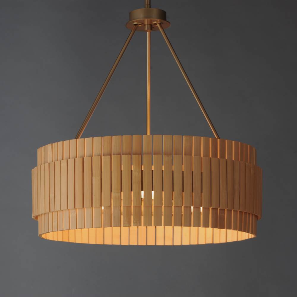 Maxim Lighting 14453NANAB Natural Aged Brass Satori 3-light Chandelier Image 3