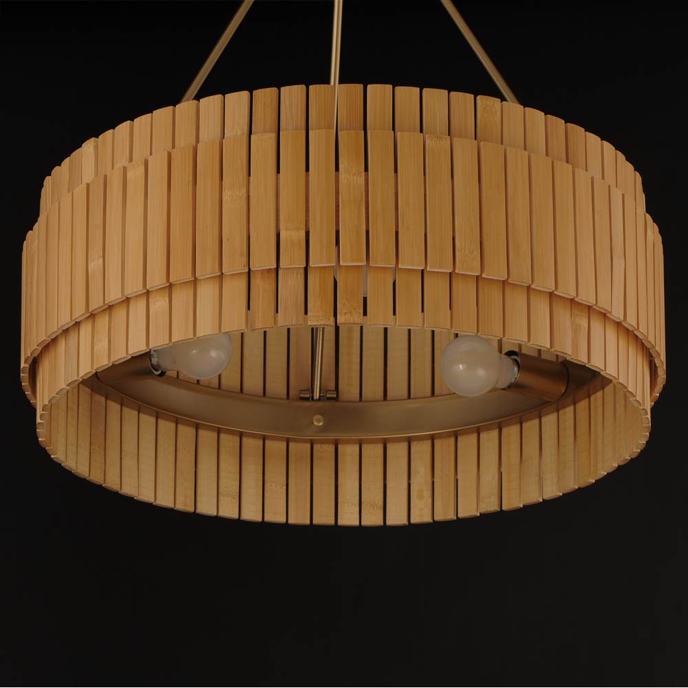 Maxim Lighting 14453NANAB Natural Aged Brass Satori 3-light Chandelier Image 2