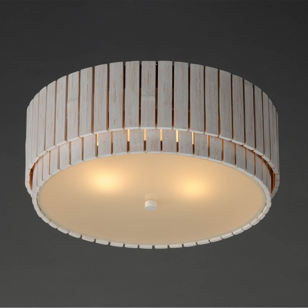 Maxim Lighting 14459WWTEC Ecru Satori 2-light Flush Mount Image 3