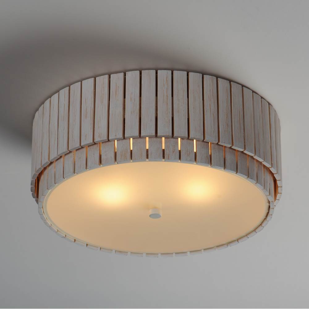 Maxim Lighting 14459WWTEC Ecru Satori 2-light Flush Mount Image 2
