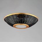 Maxim Lighting 14460BRNAB Natural Aged Brass Rattan 20'' Wall Sconce/semi Flush Mount Image 4