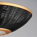 Maxim Lighting 14460BRNAB Natural Aged Brass Rattan 20'' Wall Sconce/semi Flush Mount Image 3