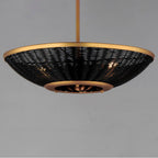 Maxim Lighting 14462BRNAB Natural Aged Brass Rattan 20'' 3-light Pendant Image 3