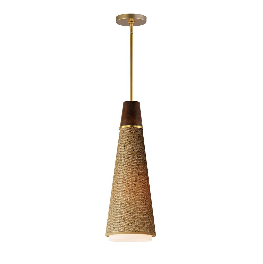 Maxim Lighting 14481GCNAB Natural Aged Brass Sumatra 1-light Pendant Image 1