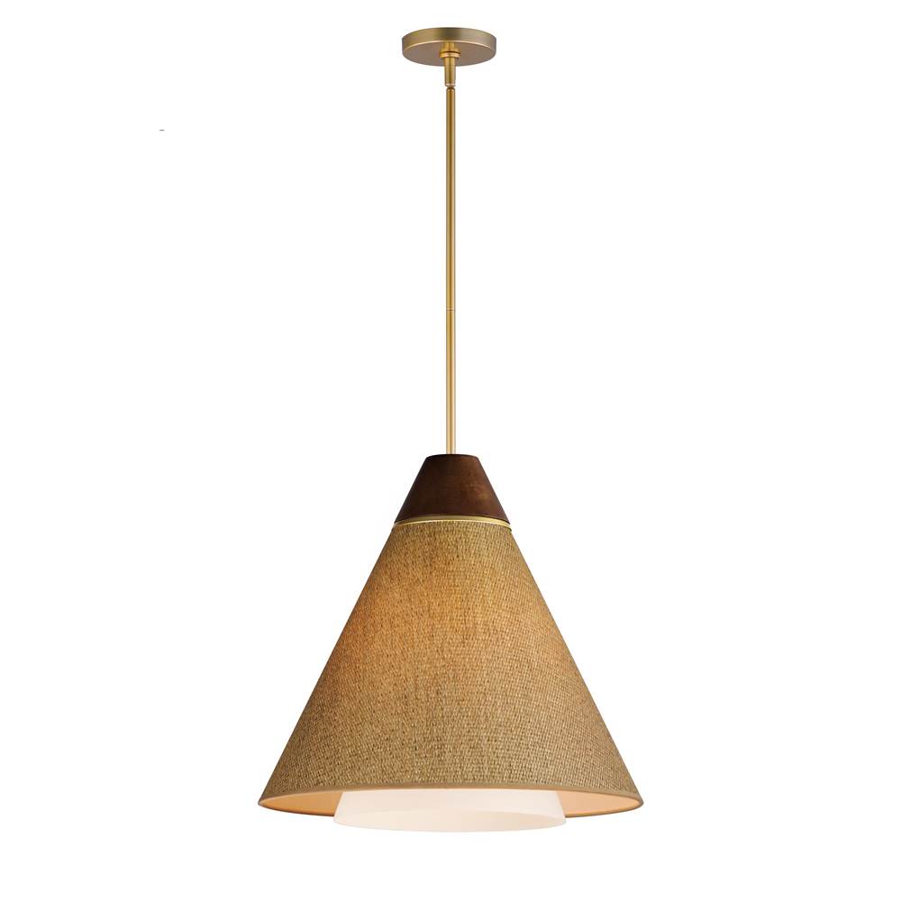 Maxim Lighting 14483GCNAB Natural Aged Brass Sumatra 20'' Pendant Image 1