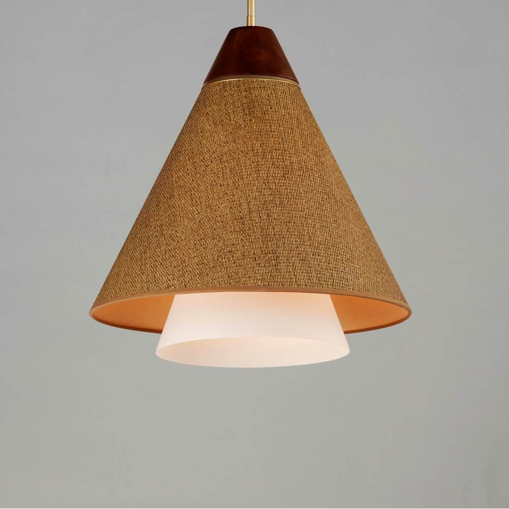 Maxim Lighting 14483GCNAB Natural Aged Brass Sumatra 20'' Pendant Image 4