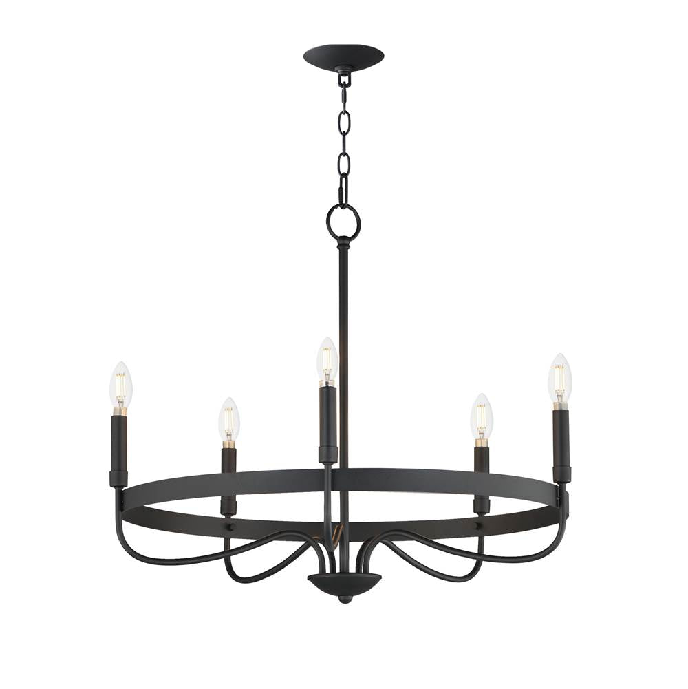 Maxim Lighting 14495BK Black Frankie 5-light Chandelier Image 1