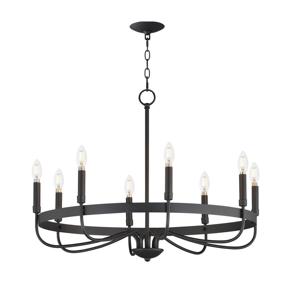 Maxim Lighting 14498BK Black Frankie 8-light Chandelier Image 1