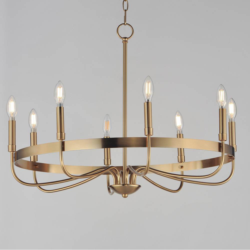 Maxim Lighting 14498HR Heritage Frankie 8-light Chandelier Image 3