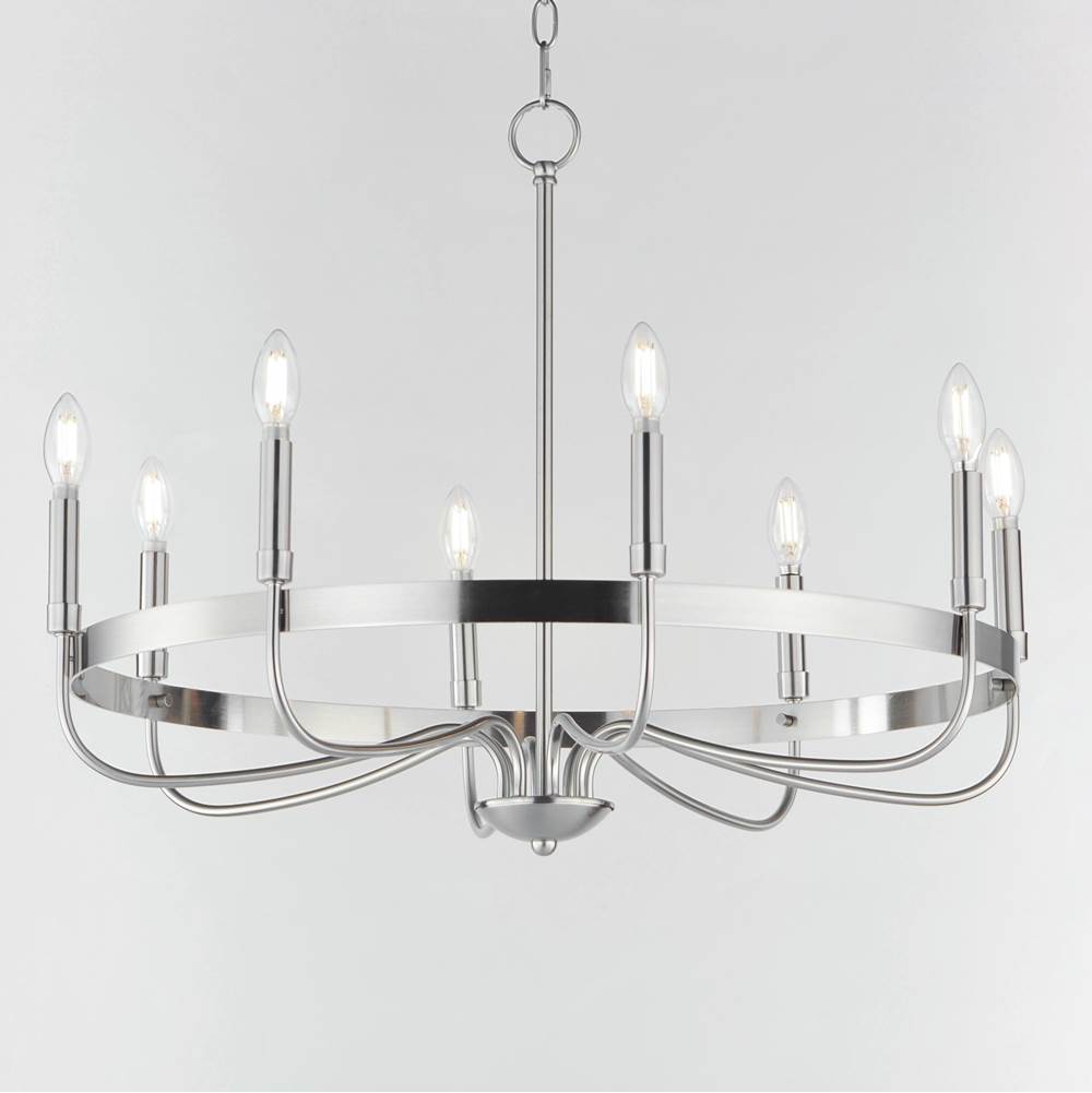 Maxim Lighting 14498SN Satin Nickel Frankie 8-light Chandelier Image 3