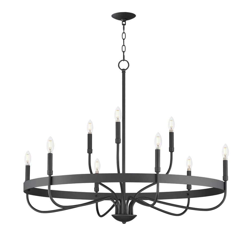 Maxim Lighting 14499BK Black Frankie 9-light Chandelier Image 1