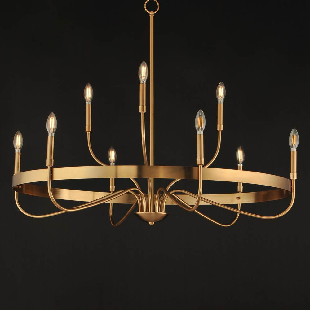Maxim Lighting 14499HR Heritage Frankie 9-light Chandelier Image 3